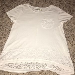 white lace t-shirt
